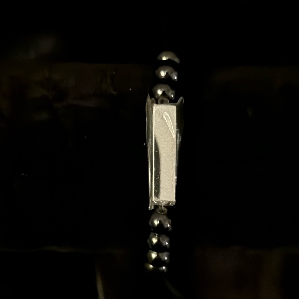 NOGU Elegant Silver weighted Beaded Bracelet